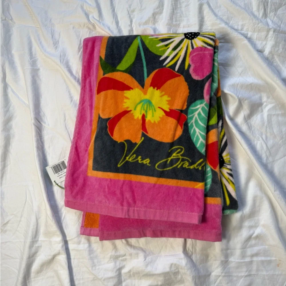 NWT Vera Bradley Jazzy Blooms Beach Towel New Retired Pattern